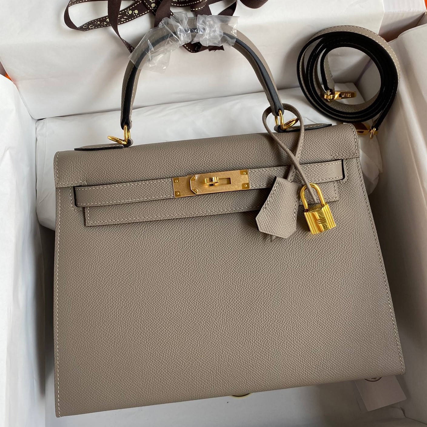 Replica Hermes Birkin 25 Handmade Bag In Gold Epsom Calfskin