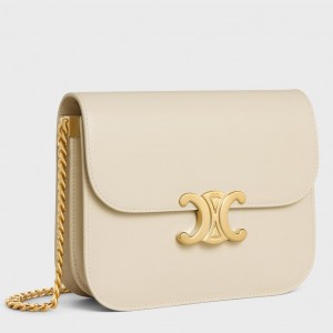 Celine College Triomphe Chain Bag in Pampa Leather