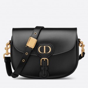 Dior Bobby Medium Bag In Black Box Calfskin