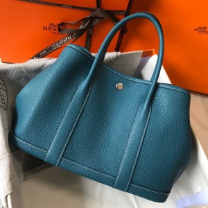 Replica Hermes Garden Party 30 Bag In Yellow Taurillon Leather