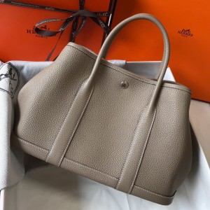 Replica Hermes Garden Party 36 Bag In Orange Clemence Leather