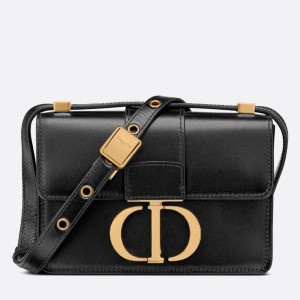 Dior 30 Montaigne Micro Bag In Black Box Calfskin
