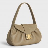 Celine Medium Polly Bag in Brown Sepia Calfskin