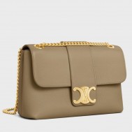 Celine Medium Victoire Bag in Brown Sepia Calfskin