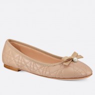 Dior Ballerina Flats in Nude Quilted Cannage Calfskin