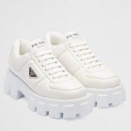 Prada Women's Sneakers in White Padded Nappa Leather