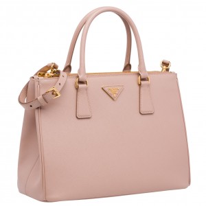 Prada Galleria Large Bag In Pink Saffiano Leather