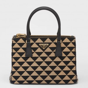 Prada Galleria Small Bag In Jacquard Fabric