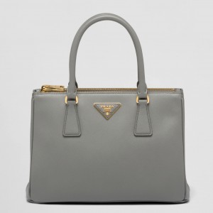 Prada Galleria Medium Bag In Grey Saffiano Leather