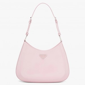 Prada Cleo Large Bag In Pink Brushed Leather