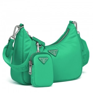 Prada Re-Edition 2005 Shoulder Bag In Green Re-Nylon