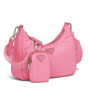 Prada Re-Edition 2005 Shoulder Bag In Pink Re-Nylon