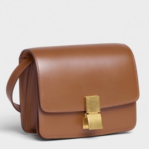 Celine Classic Box Small Bag In Camel Box Calfskin