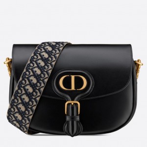 Dior Bobby Large Bag In Black Box Calfskin