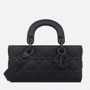 Dior Lady D-Joy Small Bag in Black Ultramatte Calfskin