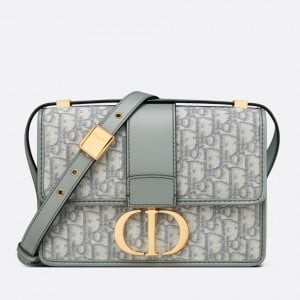 Dior 30 Montaigne Medium Bag In Grey Dior Oblique Jacquard