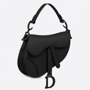 Dior Saddle Mini Bag In Black Ultramatte Calfskin
