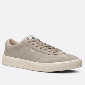 Dior Men's B101 Sneakers In Grey Suede Calfskin