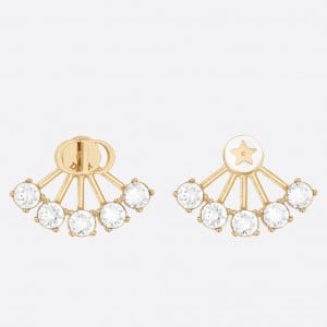 Dior Tribales Earrings In Gold Metal Pearls and Crystals