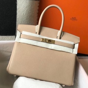 Hermes Birkin 35 Bag in Trench Clemence Leather with GHW