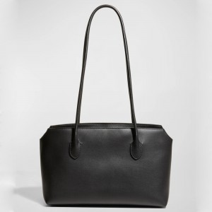 The Row Terrasse Shoulder Bag in Black Calfskin