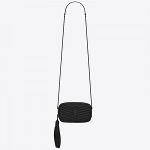 Saint Laurent Lou Mini Bag In Noir Calfskin