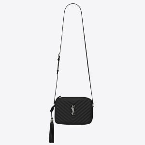 Saint Laurent Lou Camera Bag In Noir Quilted Leather