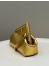 Fendi First Small Bag In Gold Laminated Leather