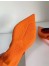 Prada Gabardine Slingback Pumps In Orange Nylon 