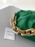 Bottega Veneta The Chain Pouch Bag In Green Calfskin