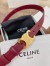 Celine Medium Triomphe Belt 25MM in Bordeaux Calfskin
