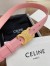 Celine Medium Triomphe Belt 25MM in Pink Calfskin