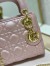 Dior Lady Dior Mini Chain Bag with Chain in Lotus Pearlescent Lambskin