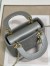 Dior Lady Dior Mini Chain Bag with Chain in Grey Pearlescent Lambskin