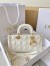 Dior Lady D-Joy Medium Bag In White Cannage Lambskin