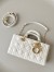 Dior Lady D-Joy Medium Bag In White Cannage Lambskin
