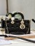 Dior Lady D-Joy Medium Bag In Black Patent Cannage Calfskin