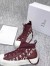 Dior Walk'N'Dior Mid-top Sneakers In Bordeaux Oblique Canvas