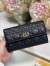 Dior Caro Continental Wallet In Black Cannage Calfskin