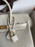 Hermes Birkin 25 Retourne Handmade Bag In Beton Matte Alligator Leather