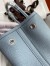 Hermes Garden Party 30 Handmade Bag in Blue Lin Clemence Leather