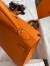 Hermes Kelly Sellier 32 Handmade Bag In Orange Epsom Calfskin