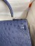 Hermes Kelly Sellier 32 Handmade Bag In Blue Iris Ostrich Leather