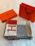 Hermes H Drapeau Blanket in Terracotta and Grey Cashmere