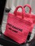 Saint Laurent Rive Gauche Tote Bag in Neon Pink Raffia Crochet