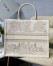 Dior Large Book Tote Bag In Dior Around the World Stella Embroidery