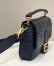 Fendi Large Baguette Bag In Black FF Nappa Leather