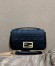 Fendi Baguette Chain Midi Bag In Black Nappa Leather