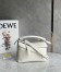 Loewe Puzzle Small Bag In White Grained Leather