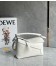 Loewe Puzzle Small Bag In White Grained Leather